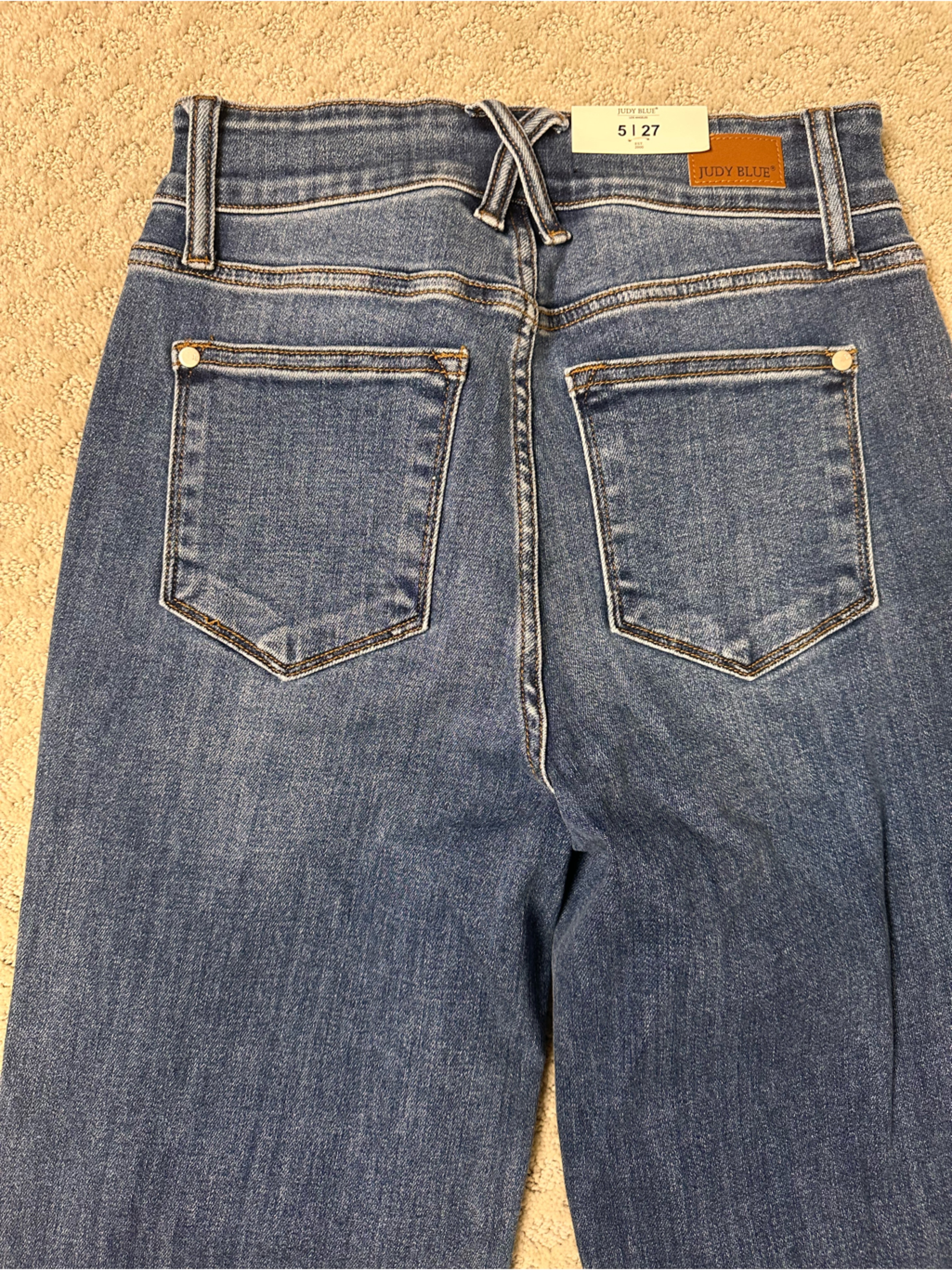 Nwt Sz 5/27 Judy Blue Wide Leg Trouser Jeans Medium Wash Stretch — image 8 of 8